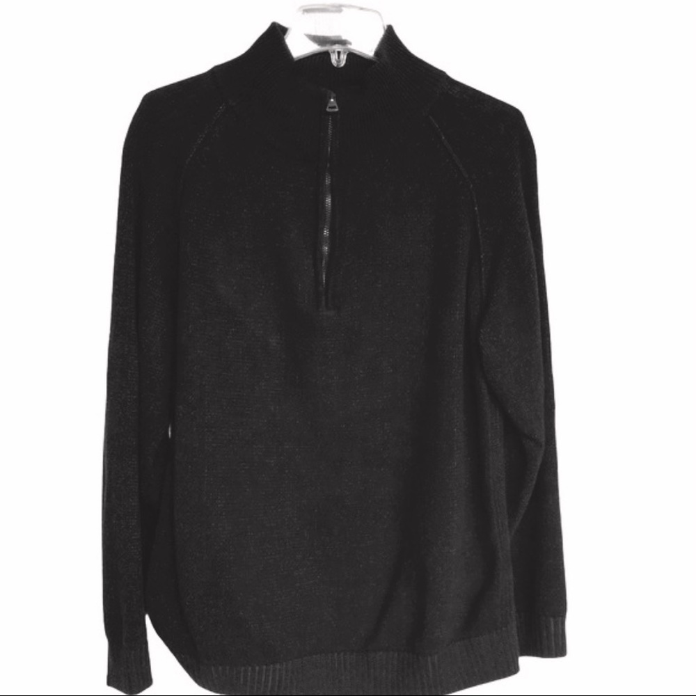 Weatherproof Men’s Charcoal Grey 100% Cotton Long Sleeve Zippered Sweate…